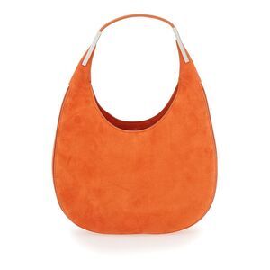 Savette Women 'Florence Small' Orange Shoulder Bag With Open Top In Suede Woman
